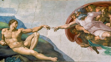 www.H2O-Consult.de - Michelangelo, Sixtinische Kapelle, Erschaffung Adams - Detail